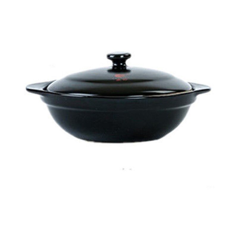 Cazuela de cerámica para pollo estofado, cacerola amarilla para arroz, fideos, llama abierta, olla pequeña especial, cazuela esmaltada
