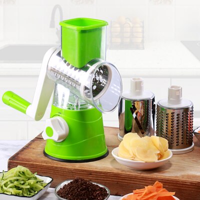 Multifunctionele Groente Shredding Machine Snijden Hakken Machine Hand-Crank Aardappel Slicer Pinda Cutter Keuken Tool: Plastic handle type