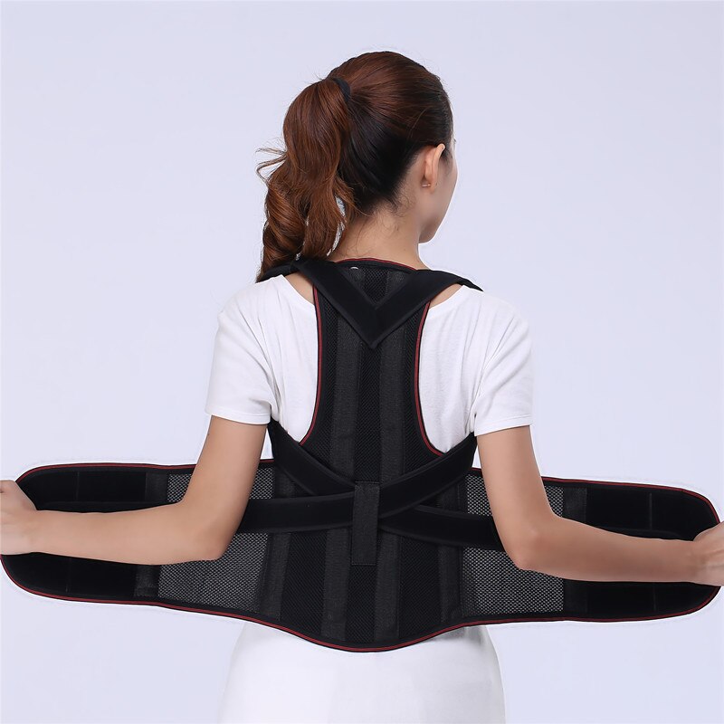 Spine and Back Support Providing Pain Relief for Neck Back Shoulders Adjustable Breathable Back Brace Improves Posture