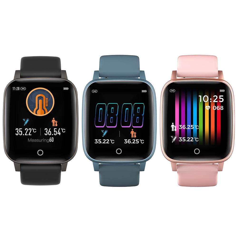 Smart Watch With Body Temperature Measurement Heart Rate Blood Presure Call Reminder Fitness Tracker Watch For Android IOS
