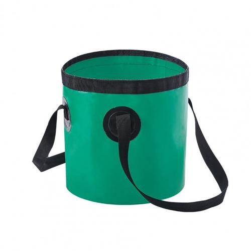 Cubo plegable de gran capacidad de 10L/20L, contenedor de almacenamiento de agua para viaje, Picnic y Camping, impermeable de PU: Green 10L