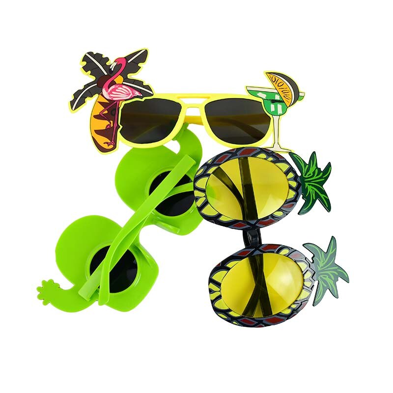 Gafas de sol hawaianas para en la playa, 1 unidad, flamenco divertido, piña, suministros para , Festival de verano