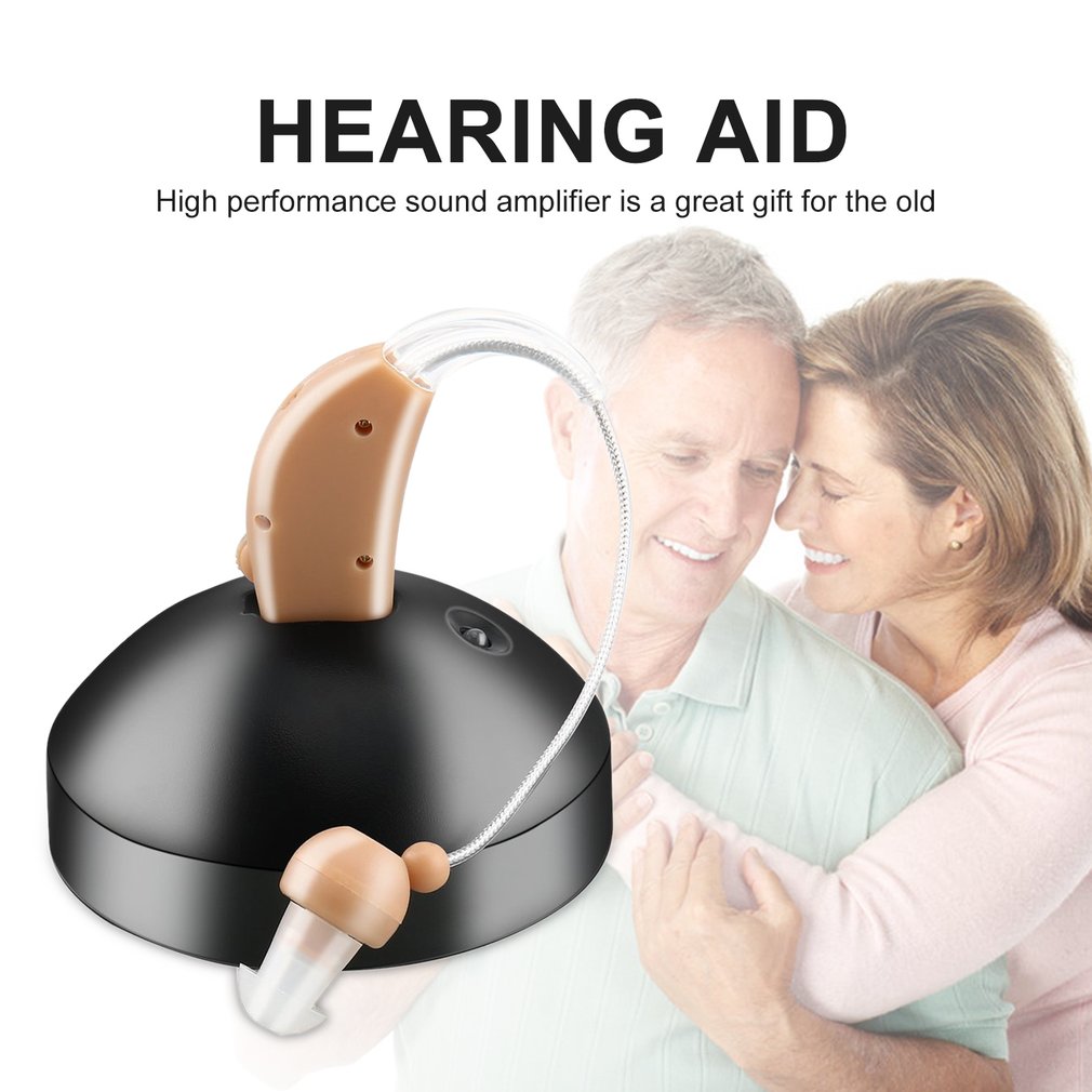 Mini audífono digital recargable para ancianos, amplificador de sonido inalámbrico, ayuda auditiva para personas mayores, pérdida auditiva leve a severa