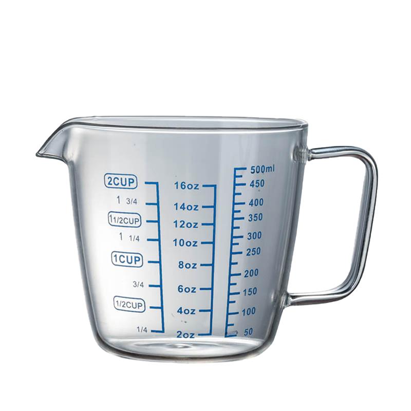 250ml/500ml Measuring Cup High Borosilicate Glass Heat Resistant Measuring Glass for Kitchen Restaurant: 500ml
