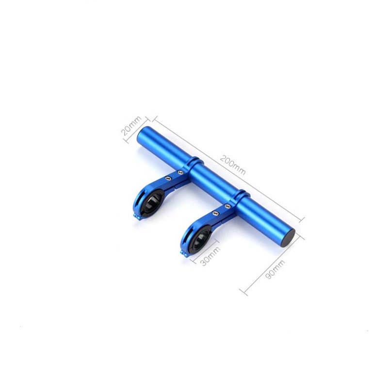 Extensor de manillar de bicicleta de aleación de aluminio de 20CM, soporte de luz delantera para bicicleta de montaña, lámpara, accesorios para linterna