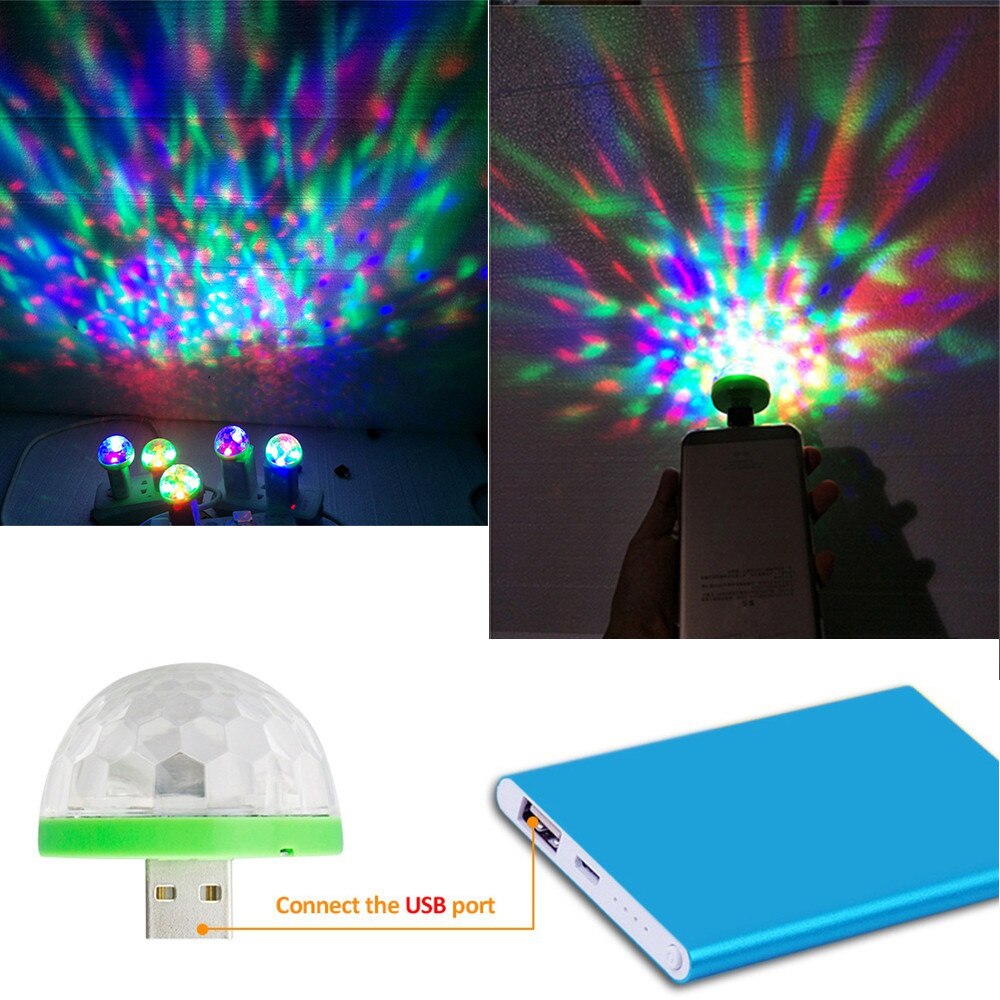 Tragbare handy-bühnenbeleuchtung typ c mini rgb projektionslampe party dj discokugel lichtlampen club led zaubereffektprojektor