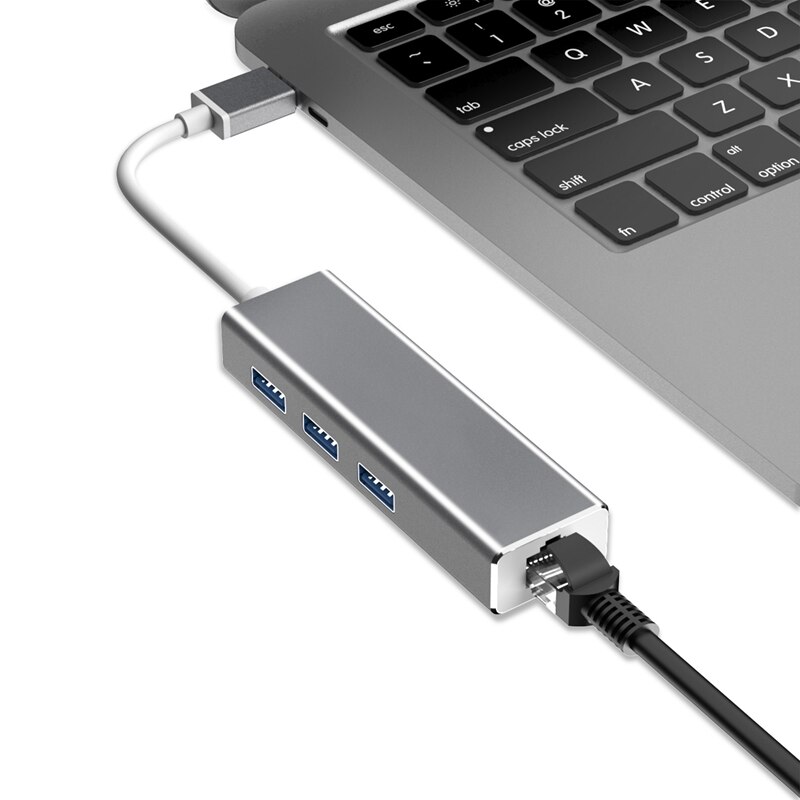 USB Ethernet USB 3.0 to RJ45 Hub 10/100/1000M Ethernet Adapter Network Card USB Lan for Macbook Windows