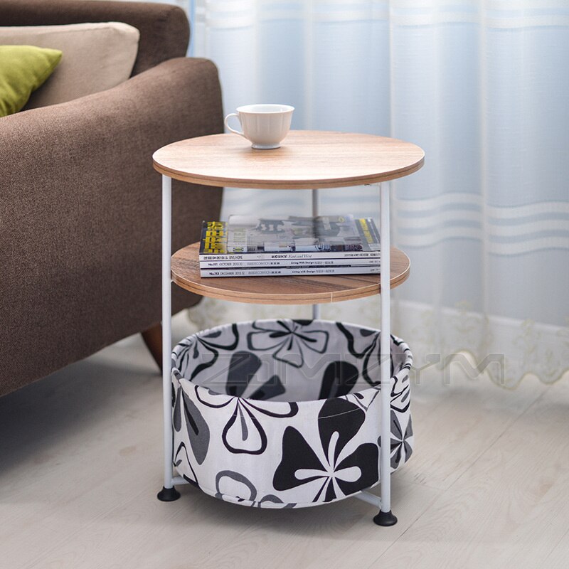simple round coffee table living room telephone table mobile sofa small coffee table notebook table bedside table: A ancient oak