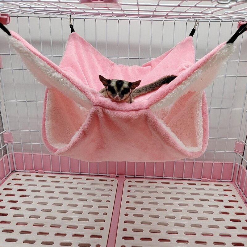 Hamac en peluche pour animaux de compagnie, lit Double couche, épais et , hamac, Hamster, furet, écureuil, lapin, nid, Cage suspendue, maison, My06 21