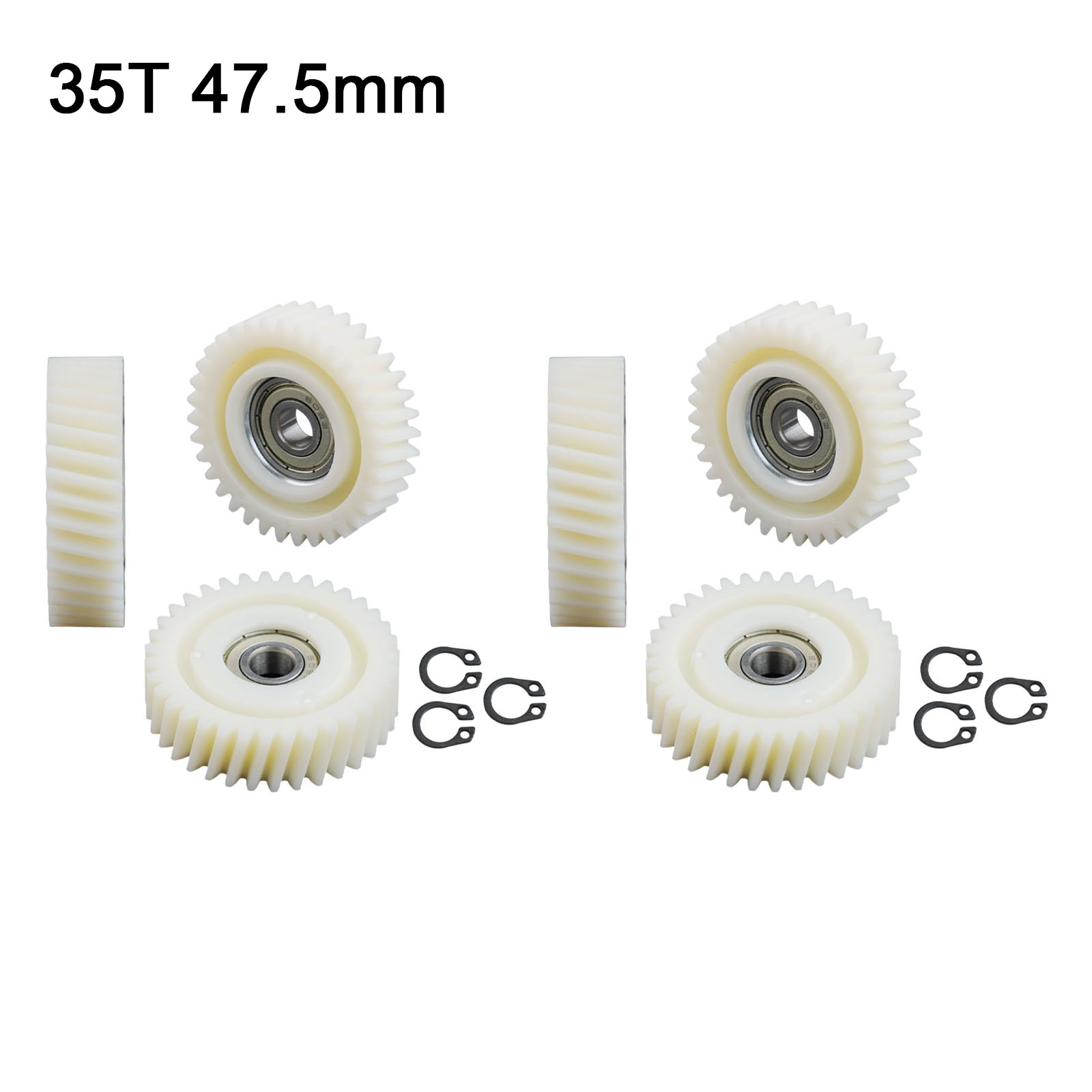 Kit d'embrayage d'engrenage de moteur de vélo électrique, nylon pour engrenage hélicoïdal, engrenage planétaire de moteur de moyeu, roulement 608, accessoire de cyclisme, 31T, 35T, 36T, 6 pièces: YELLOW