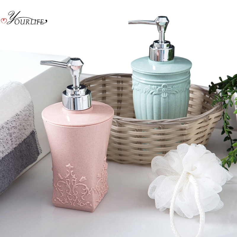 Oyourlife 400ml sæbe dispenser i europæisk stil pumpe sæbe flasker badeværelse håndsprit shampoo shower gel væske dispenser