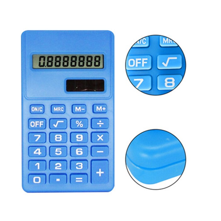 Cartoon Mini Calculator 8 Digits Display Dual Power Supply Cute Candy Calculadora Solar Hesap Calculatrice