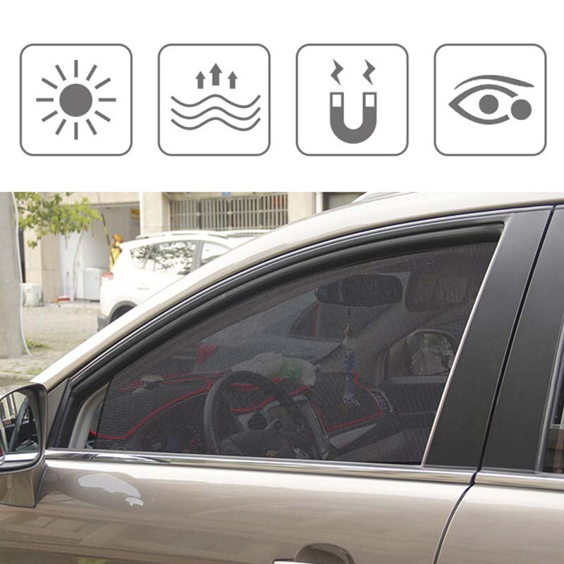 Magnetische Auto Zonneklep Anti-ultraviolet Autoraam Schaduw Gordijn Zijruit Mesh Schaduw Auto-onderdelen Interieur