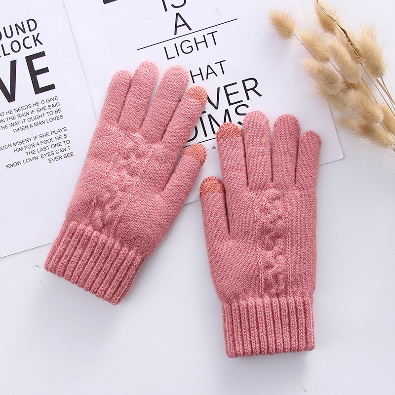 Kvinder handsker vinter berøringsskærm hold varme kørehandsker luvas modis de inverno guantes invierno guantes mujer moda
