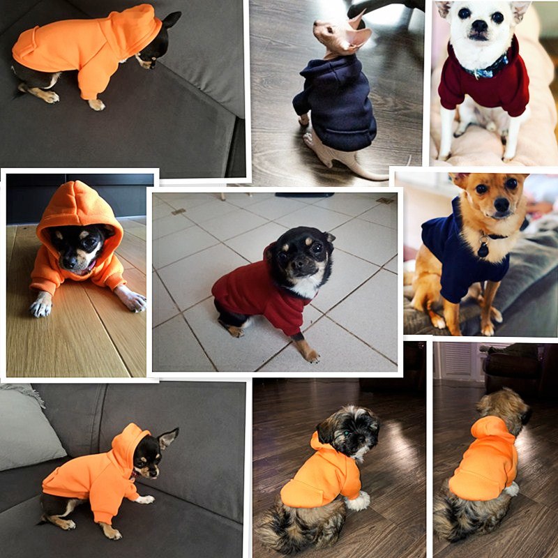 Kæledyrshundetøj til små hunde tøj varmt tøj til hunde frakke hvalpetøj kæledyrstøj til store hunde hættetrøjer chihuahua 45