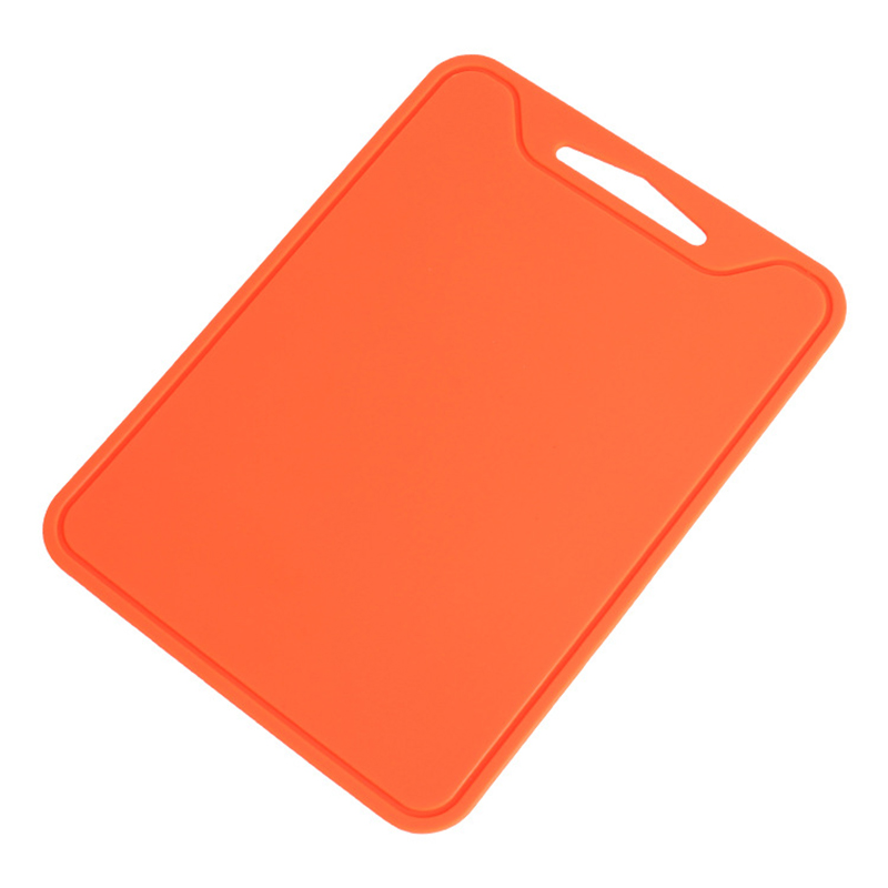 Reversible Silicone Cutting Board Non-slip Kitchen Mat for Meat and Vegetable Dishwasher Safe Chopping Board for Outdoor Camping: Orange