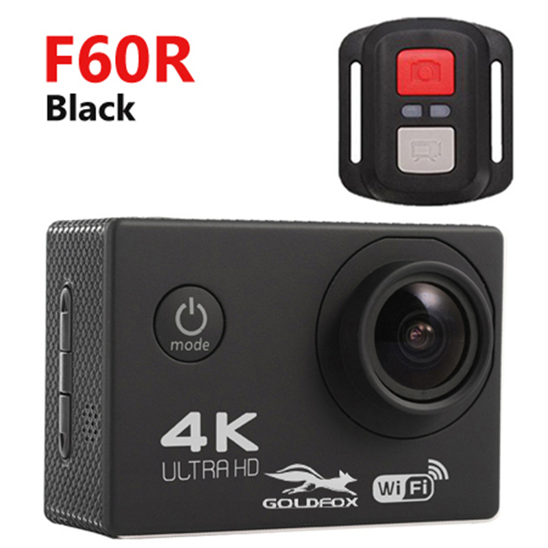 Ultra HD 4K Action WiFi Della Macchina Fotografica Videocamere 16MP 170 Go Cam Deportiva 2 pollici di Schermo F60 F60R Impermeabile di Sport camera pro 1080P cam: F60R Black