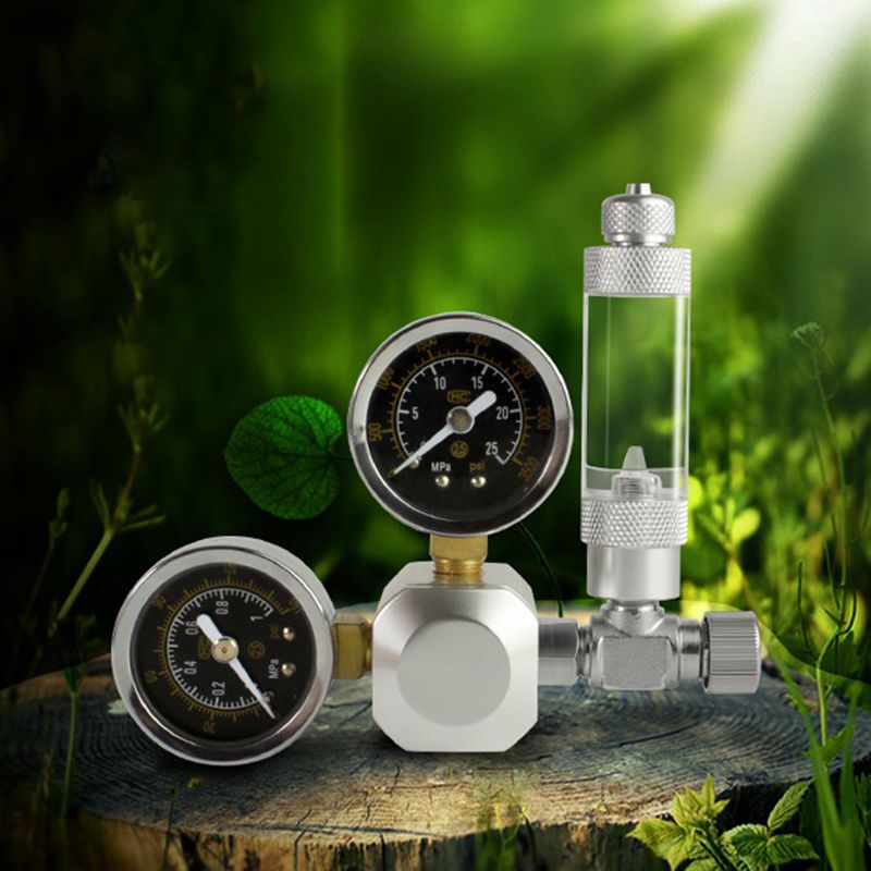 Aquarium Co2 Regulator Tank Live Plant Flow Pressure Control Check Valve Bubble Counter Decompression Table Cylinder Adapter