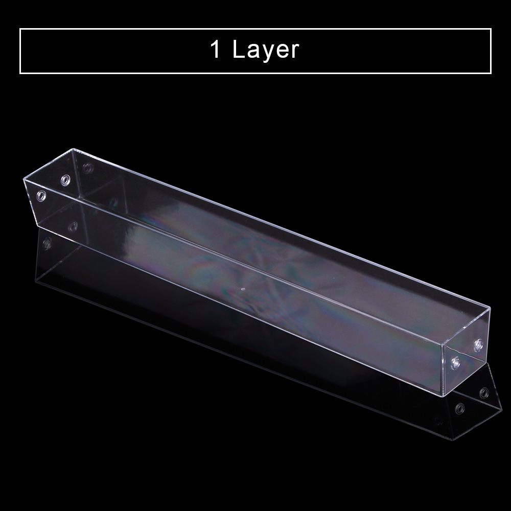 1 to 7 etagers neglelak stativ bordplade akryl display stander klar læbestift holder æteriske olier hylde manicure opbevaring organisere: 1 lag
