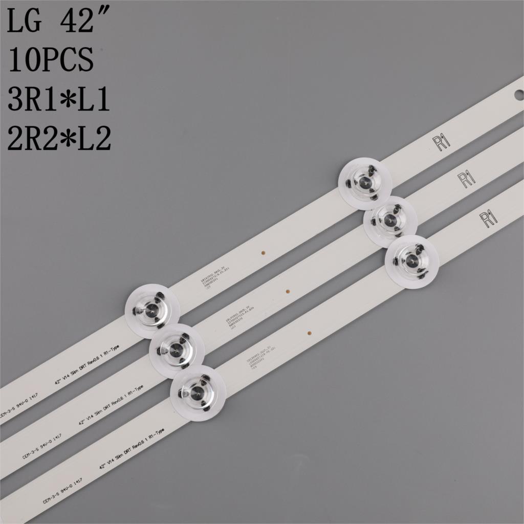 Tira de LED para iluminación trasera para LG 42 &quot;TV V14 Slim DRT Rev0.6 6916L-1682A 1684A 1683B 1685B LC420DUH PG F1 42LY970H 42LB700V 42LB671V