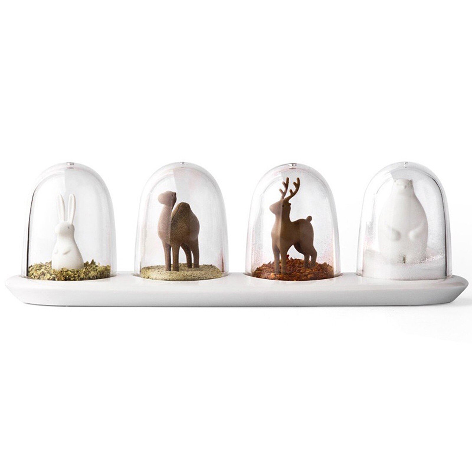 4Pcs Kruiderij Flessen Set Cactus Pine Shape Kruiden Doos Zout Keuken Schotel Suiker Pot Kaneel Opslag Keuken Decoraties: B