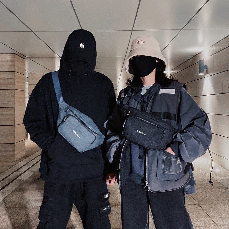 2021 nova moda saco de peito saco da cintura estudante casal modelo namorada saco do sexo feminino simples bolsa ombro bolsa bolsas