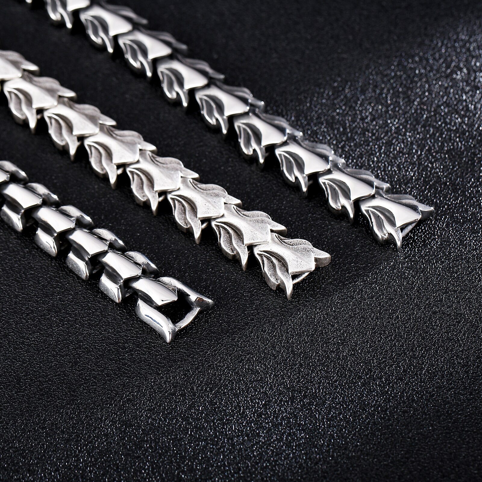 HaoYi – Bracelet Vintage en acier inoxydable pour hommes, chaîne à maillons, accessoires de bijouterie Fine, à la