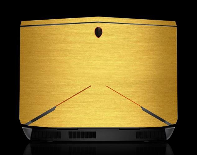 KH Laptop Brushed Glitter Sticker Skin Cover Protector for Alienware 13 R3 ALW13C 13.3-inch release: Gold Brushed
