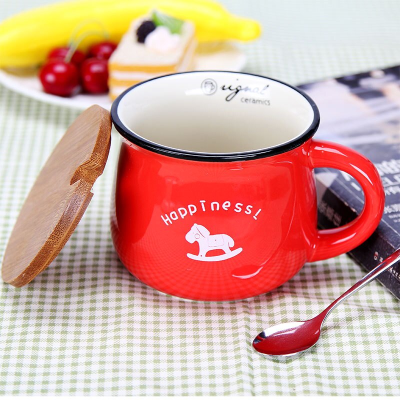 Zakka Retro Ceramic Cups and Mugs Travel Coffee Mug Enamel Breakfast Milk Tea Cups Simple and Mugs Kitchen Tool