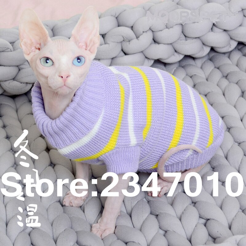 [mpk kæledyr] sphynx sweater, tøj til hårløse katte, hættetrøjer til katte til katte, tøj til katte, små hundetøj