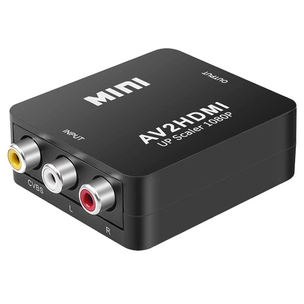 AV to HDMI Adapter 1080P Video Converter MINI AV2HDMI Adapter Converter Box for HDTV Projector Set-top Box