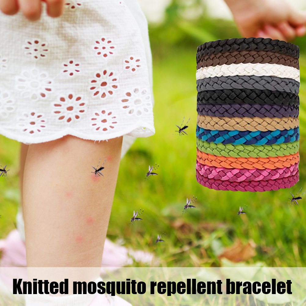 12 stuks anti-muggenspray armband niet-giftig PU