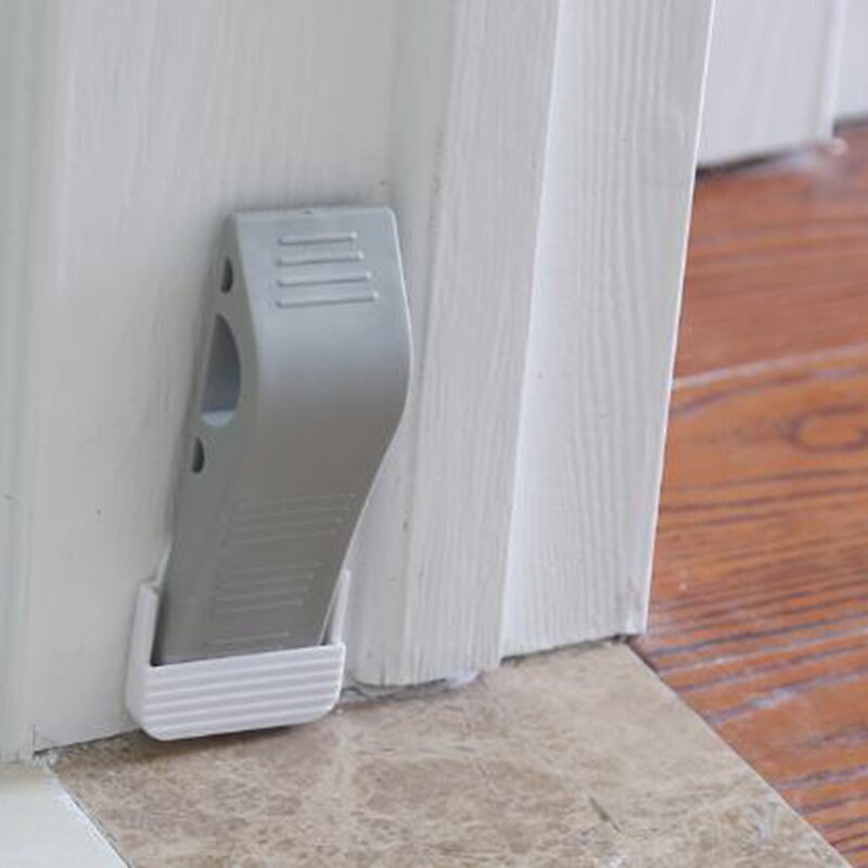Cuña para puertas en forma de TPR, Tope de puerta antideslizante negro, amortiguadores de puerta para oficina, hogar, bebé, Tope de puerta de suelo seguro