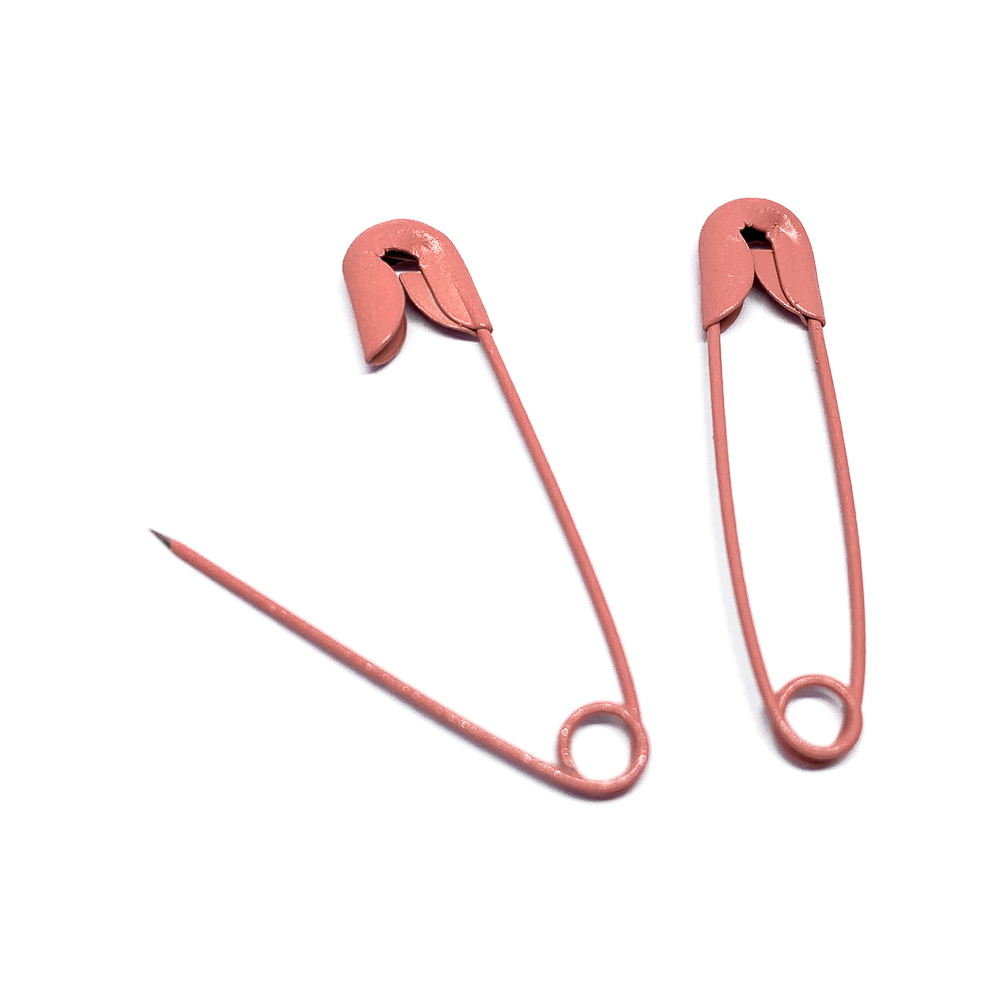 Épingles de sûreté colorées de 30mm, 100 pièces, accessoires de couture, bricolage, aiguilles en acier inoxydable, petite broche, vêtements: light pink 18