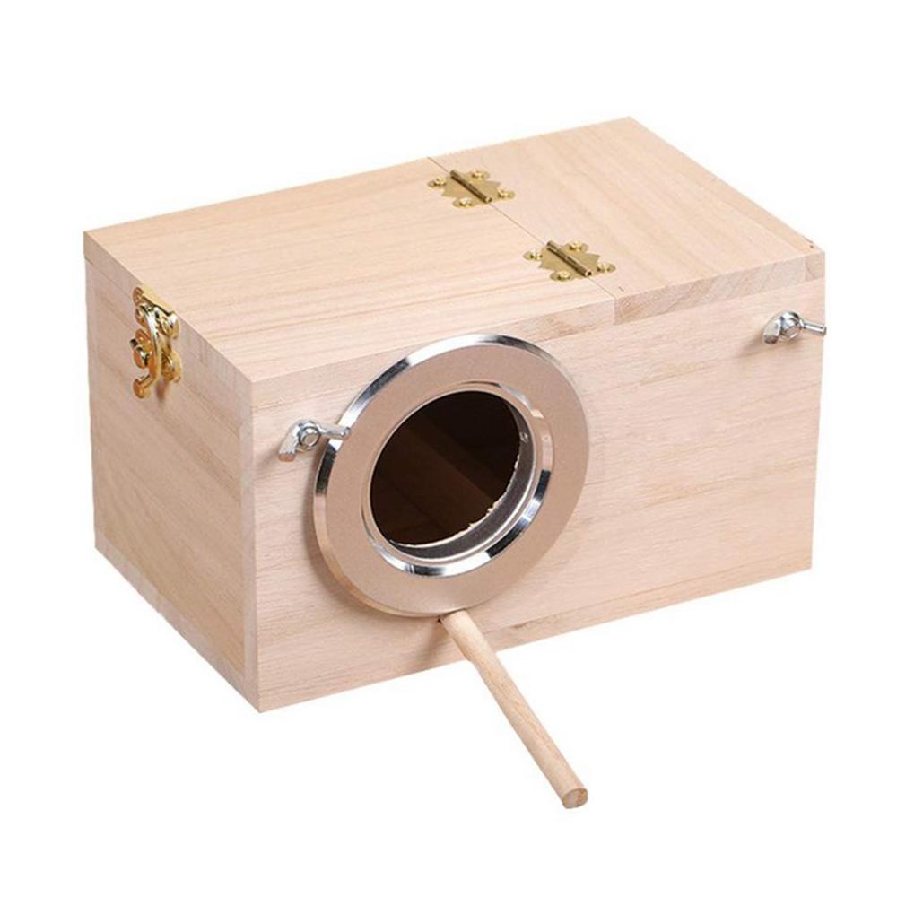 Wooden Bird Cage Breeding Box Nesting Boxes Hatching Cage For Parakeet Budgies Cocktail Finch Lovebird Parrot Bird Box Birdhous