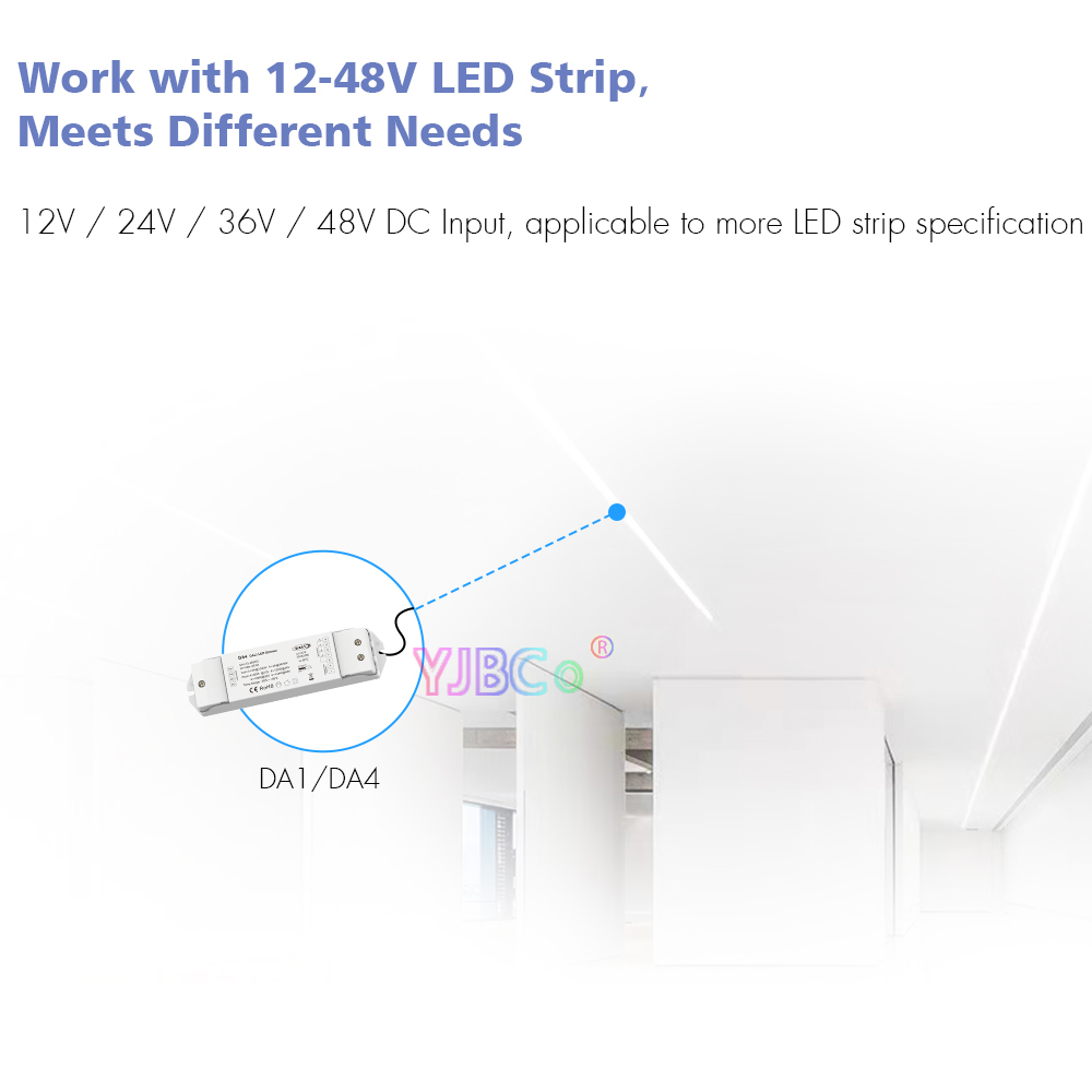 Dali led-dimmer 12v 24v 360w 480w konstantspänningsdimmerdrivare led-remsa  da1 1ch eller  da4 4 -kanalsdimmerstyrenhet