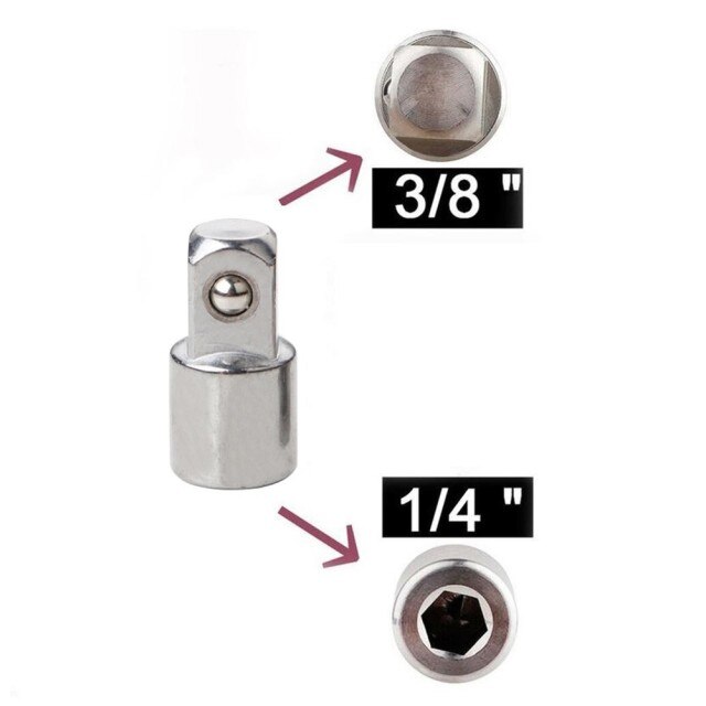 Wrench Adapter Converter Chroom Vanadium Staal Voor Wrench Mouwen Adapter: 1 4