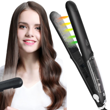 Steam Hair Straightener Brush Titanium Ceramic Flat Iron Vapor Electric Hair Comb Hair Straightening Iron Brush