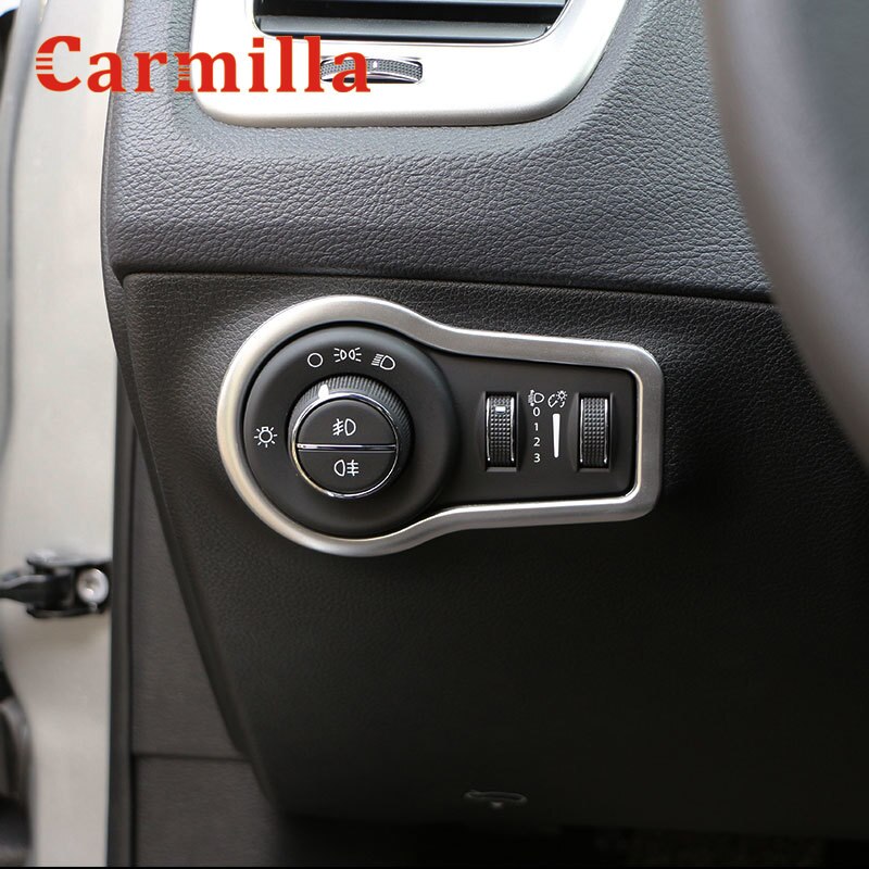 Carmilla-pomo de interruptor de faros de coche, pegatinas de decoración para Fiat 500X, 500X2015, , , , , , accesorios