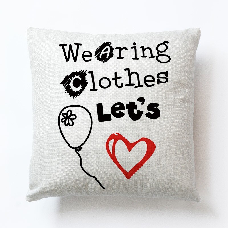 Liefde Paar Novel Kussenhoes Sofa Kussenslopen Woonkamer Decoratie 1Pcs 45X45Cm Dutje Pillowsham Voor Kinderen: D13