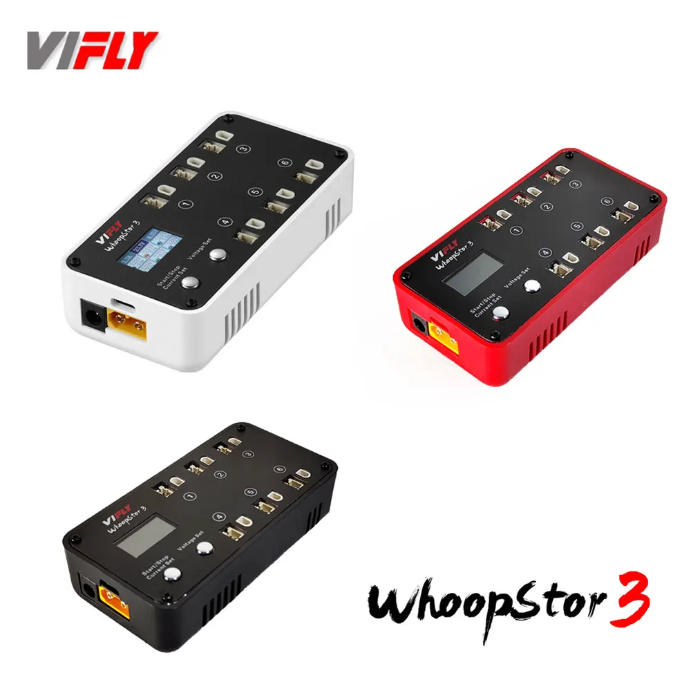 VIFLY WhoopStor 3 V3 6 poorten 1S LIPO batterijlader ontlader