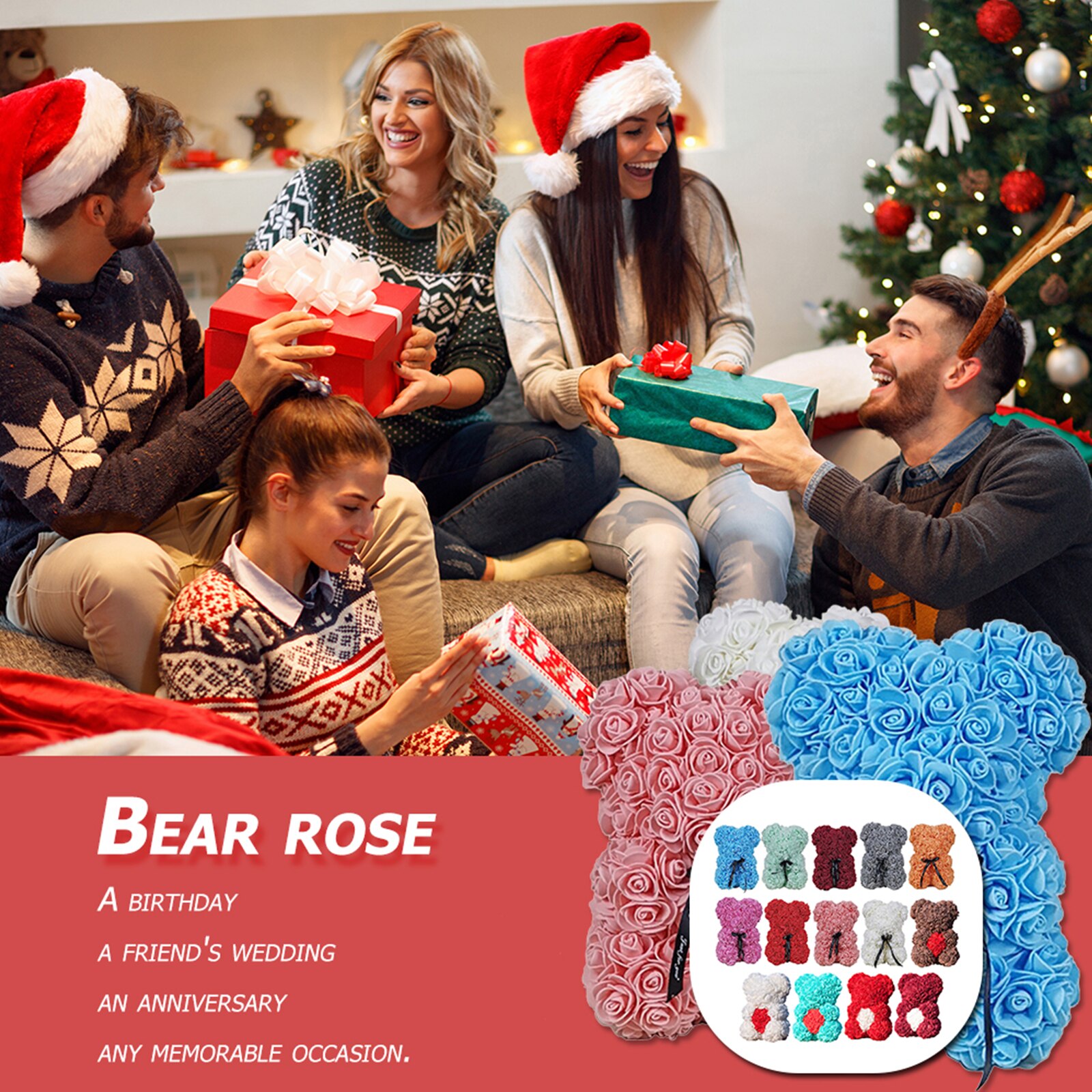 Rose Bloem Beer, Forever Rose Bloemen Beer Voor Moeders Dag, Valentijnsdag