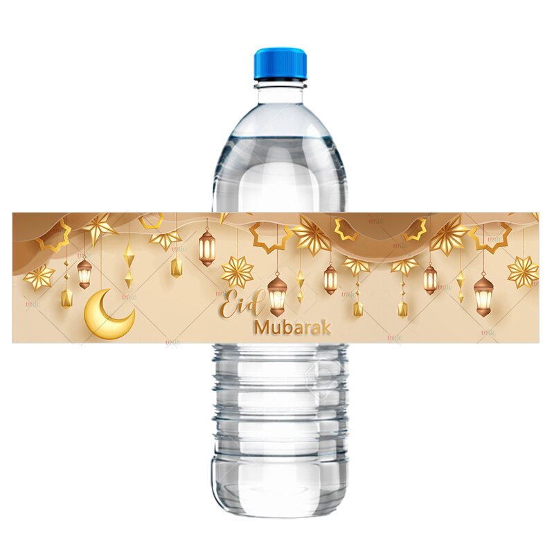 Étiquettes autocollantes Eid Mubarak, 20 pièces, pour décoration Eid al-fitr, pour bouteille d&#39;eau, pour fête musulmane islamique, pour bricolage: C