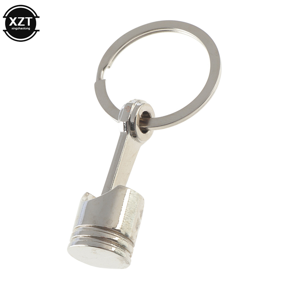 Hoogwaardige Metalen Sleutelhanger Auto Zuiger Sleutelhanger Creatieve Persoonlijkheidsmotor Gemodificeerde Zuiger Auto Accessoires Goederen