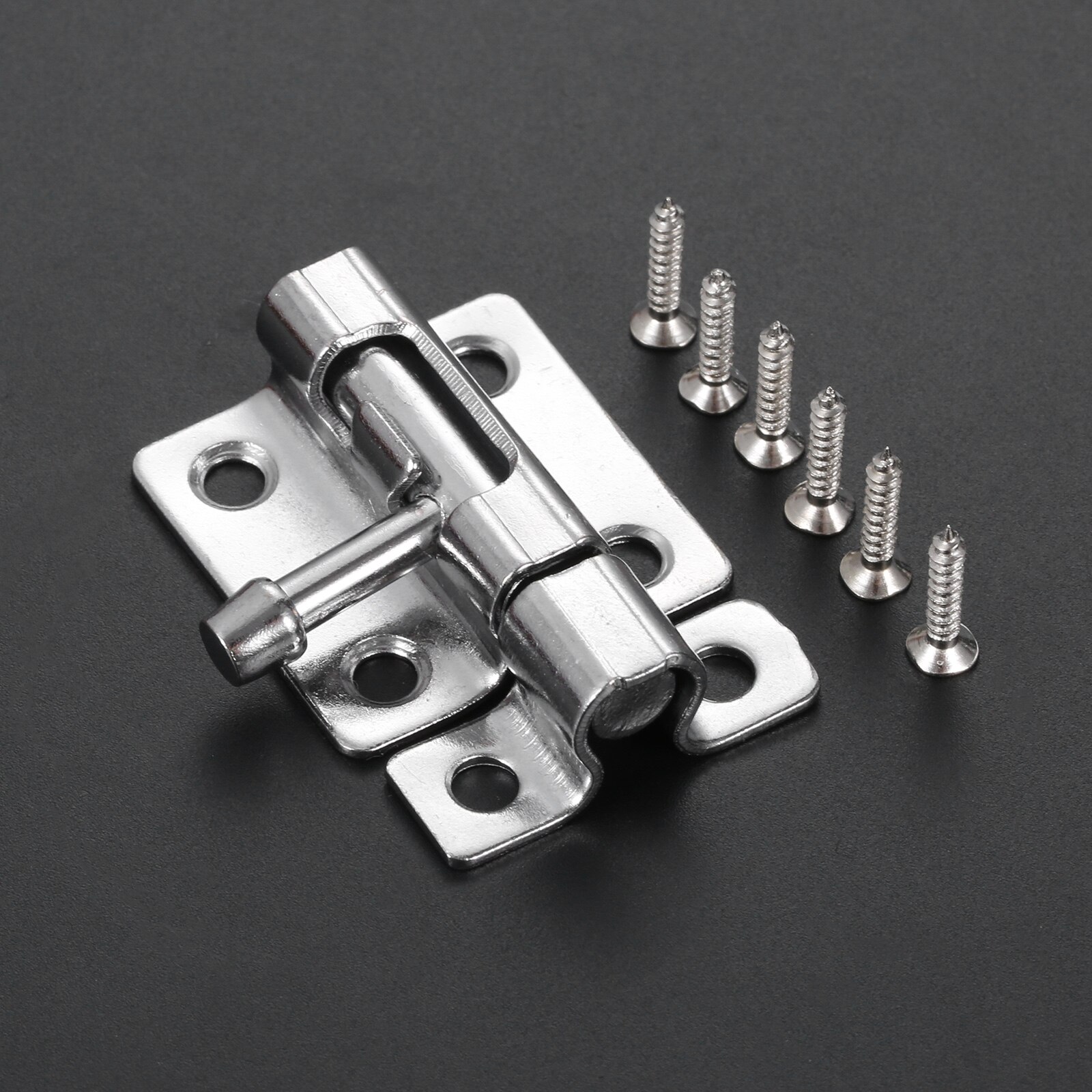 Loquet coulissant solide 41x30mm, 1 pièce, verrou de sécurité de porte en métal argenté, quincaillerie de porte avec vis