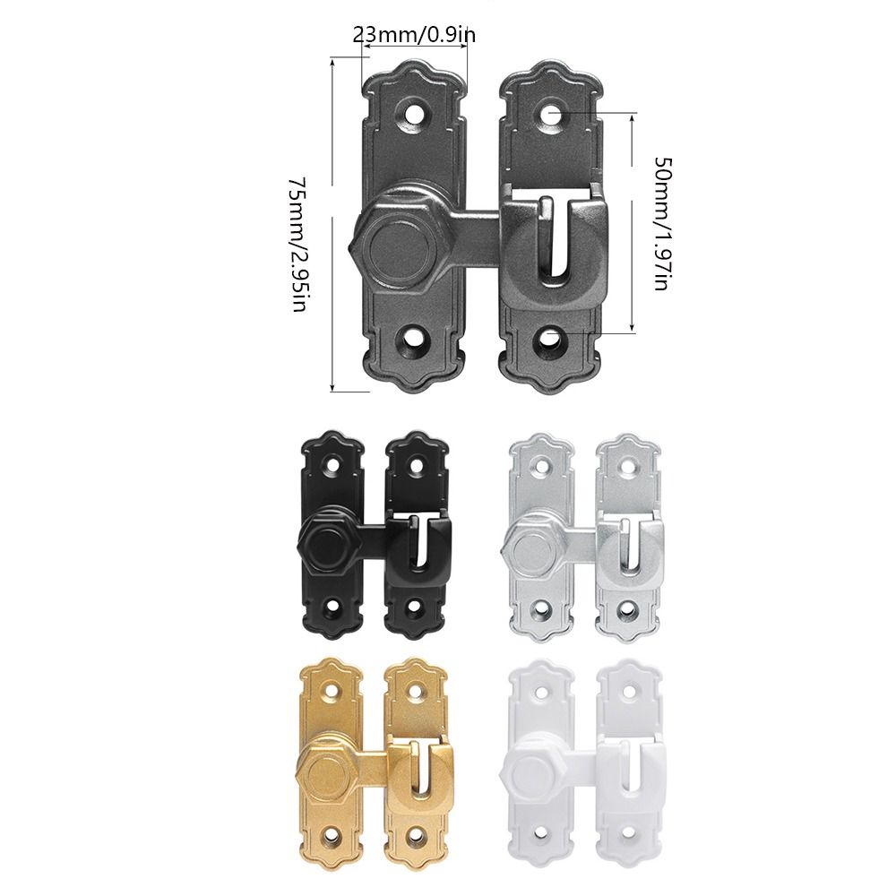 Protable Safety Sliding Door Catch Anti-theft Aluminum Alloy Door Bolts 90 180 Degree Door Buckle Kitchen Bedroom Bathroom