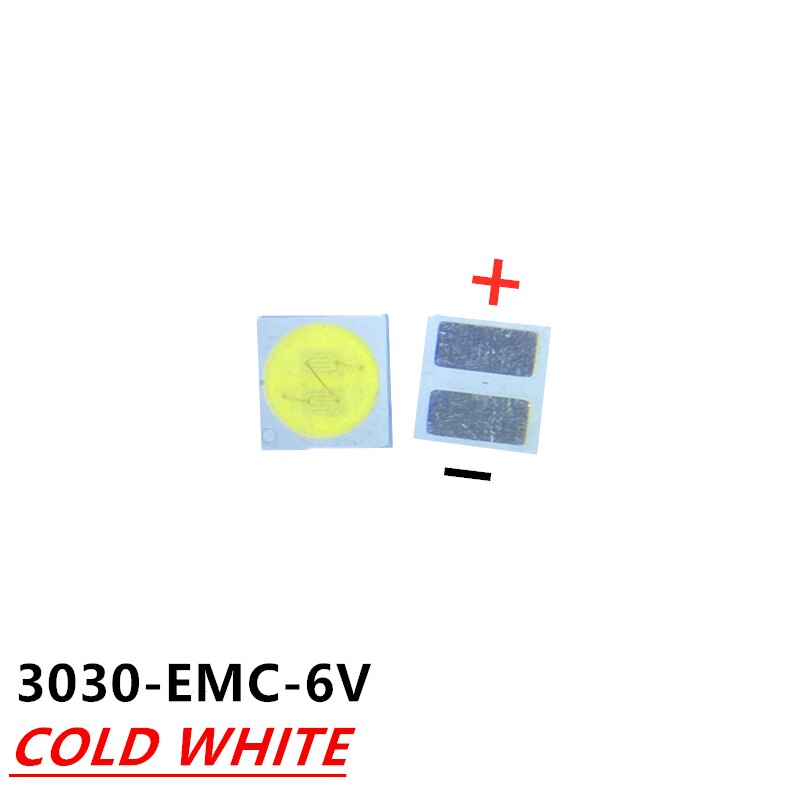200Pcs Everlight Led 3030 High Power 6V Led Backlight Tv Toepassing 1-2W 3030 Koel Wit 125-150LM Lcd Backlight Voor Tv: NO3