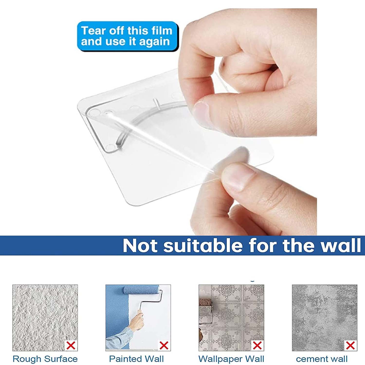 A Pair Of Shower Curtain Rod Brackets Paste Wall-mounted Shower Rod Brackets Without Punching Towel Bar Mounting Fixtures