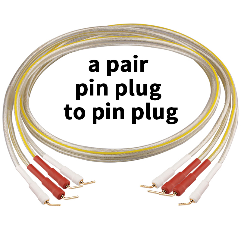 Câble de haut-parleur plaqué argent HIFI, fil de haut de gamme 6N OFC pour amplificateur systèmes Hi-fi, prise Y, câble de haut-parleur à fiche banane: Gris foncé / 3,6 m