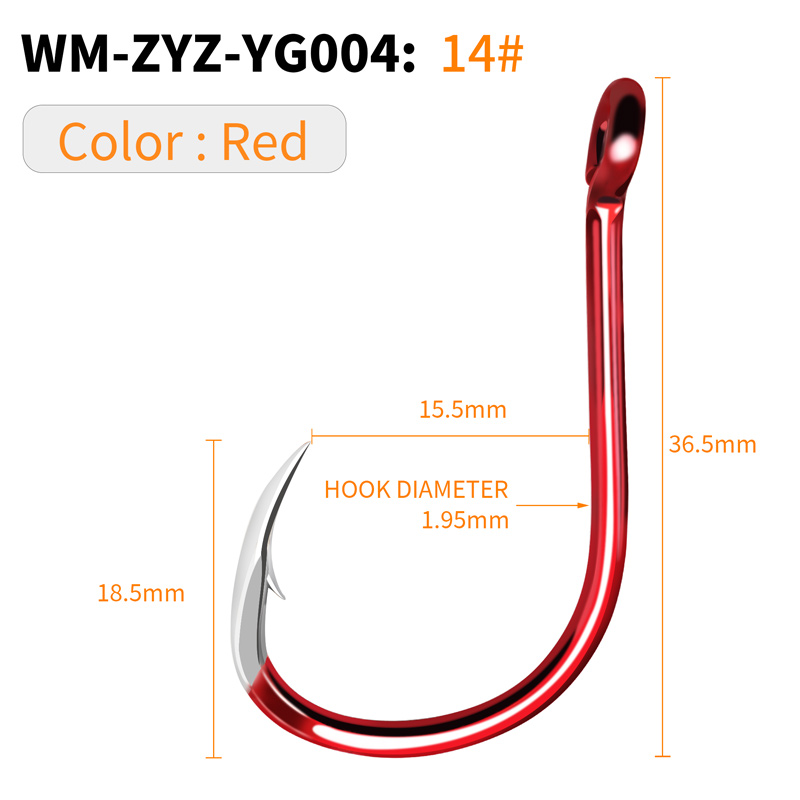 ZYZ 8-35 Teile/beutel rot Angelhaken 16 Größen Scharfe Dreieckige versetzt Haken Spitze Stacheldraht CHINU Haken Kreis Angelhaken angehen: Freier Raum